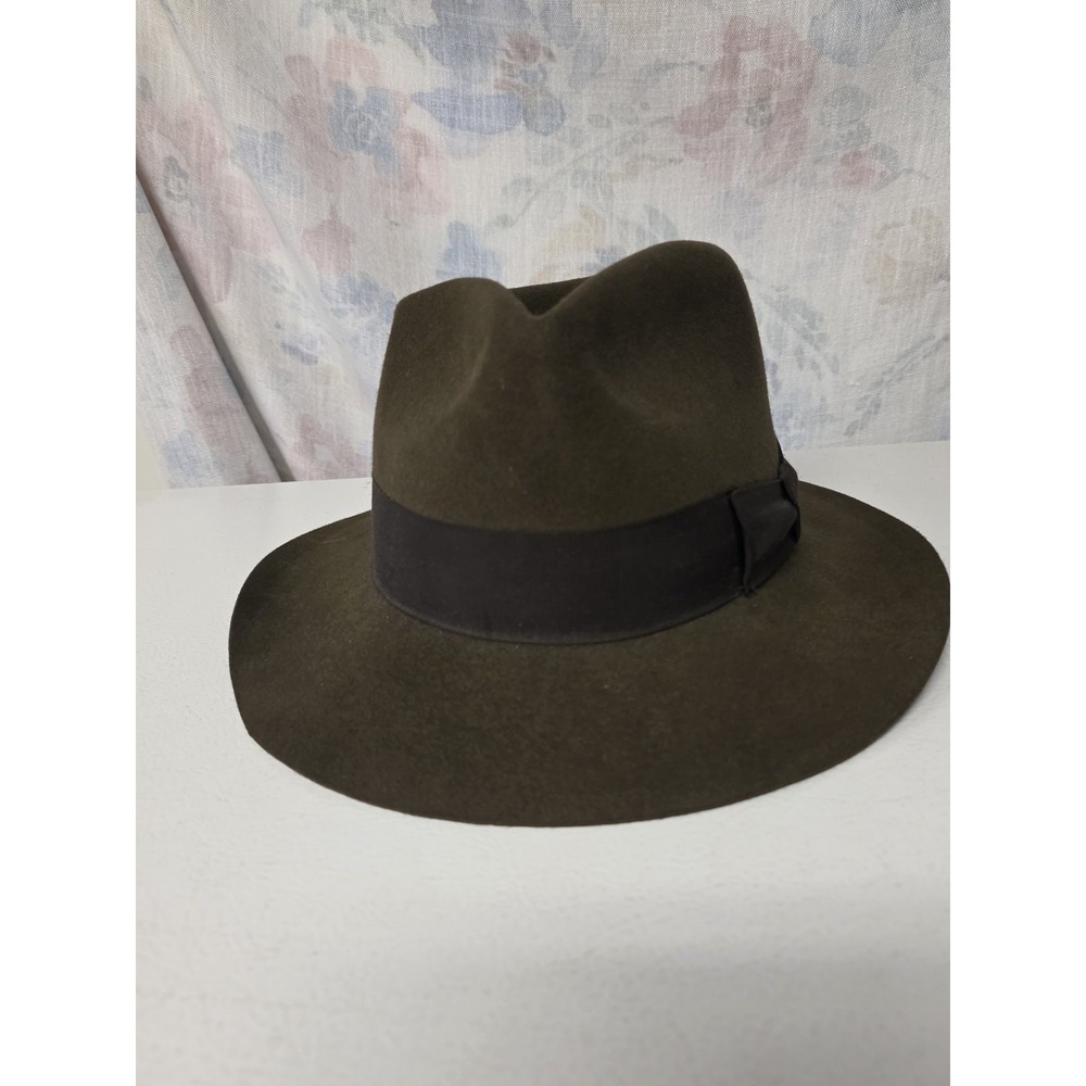 Indiana Jones Fedora Hat 100% Fine Fur Felt Hand made Brown Size M